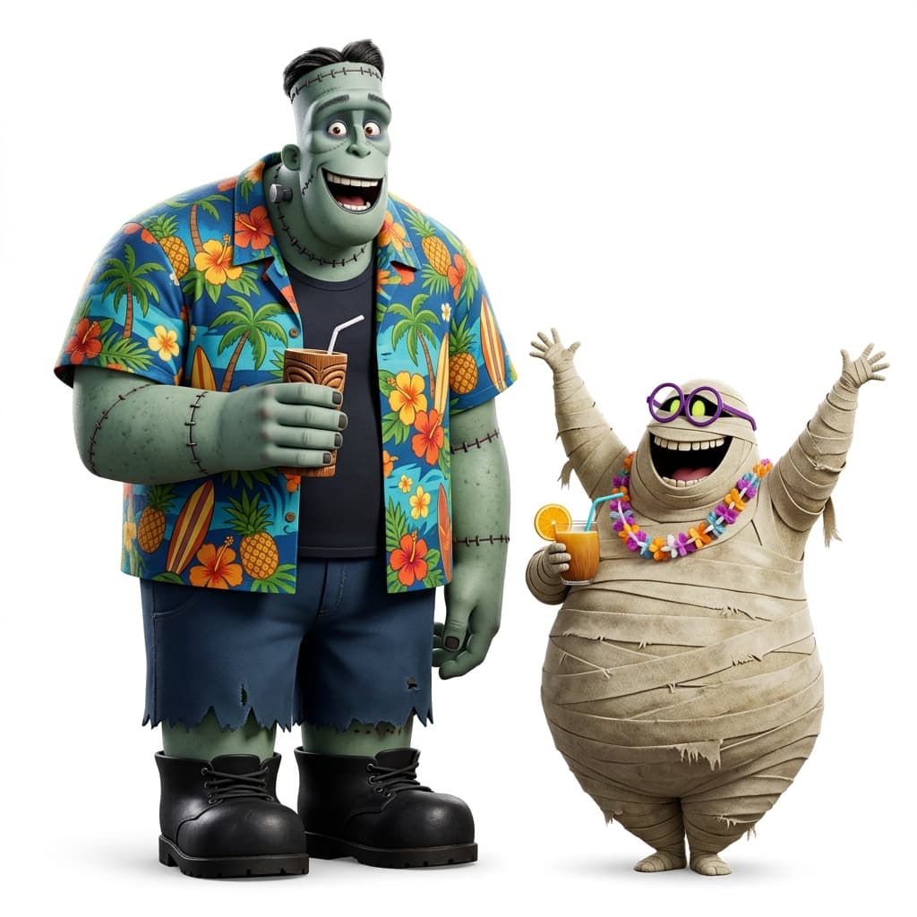 Frankenstein & Murray the Mummy